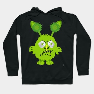 Corona Virus Monster Design Hoodie